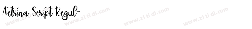 Aetrina Script Regul字体转换